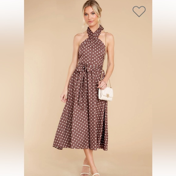 NWOT Red Dress Boutique Polka Dot Midi Dress - Picture 2 of 5